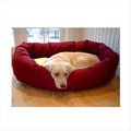 Majestic Pet 24 in. Small Bagel Bed- Burgundy and Sherpa 788995612247